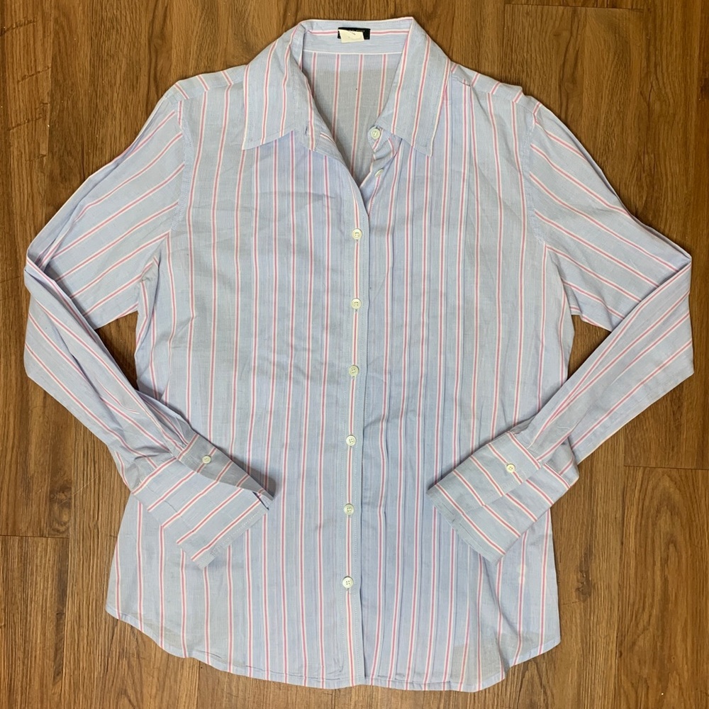 Tuxedo Style Striped Button Down - image 1